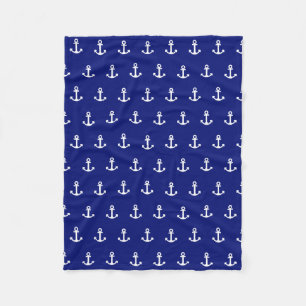 Cobertor De Velo Preppy Anchor Fleece Blanket