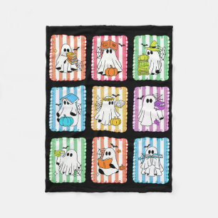 Cobertor De Velo Preppy Ghost Leading Books Professora Halloween Li