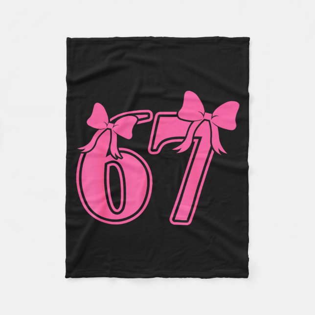 Cobertor De Velo Preppy Nk Coquette Bow Lace 67 Six Seven Meme Wome (Frente)