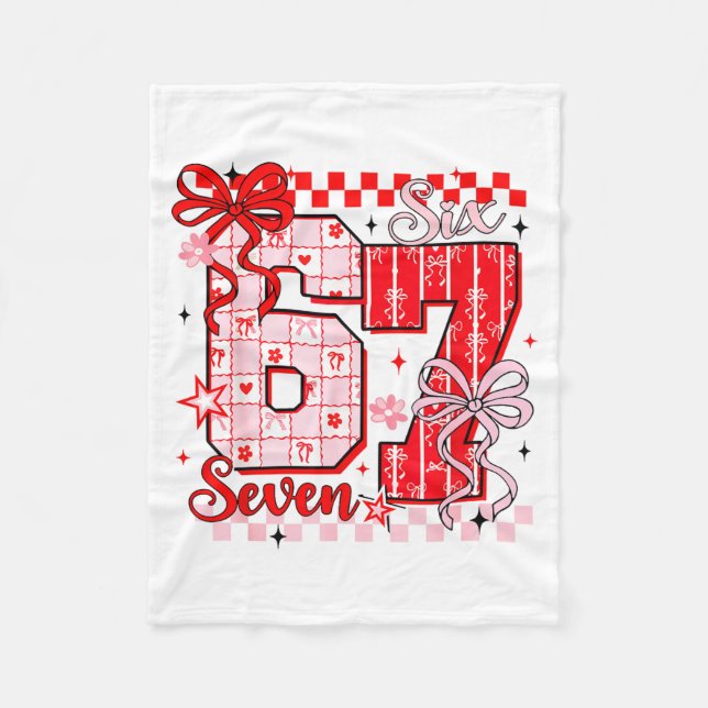 Cobertor De Velo Preppy Nk Valentine 67 Six Seven Meme Valentines D (Frente)