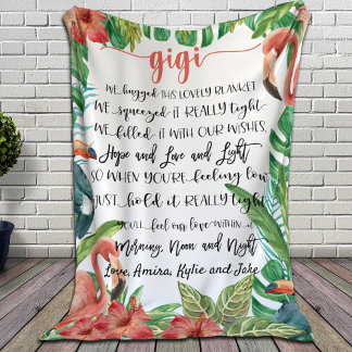 Cobertor De Velo Presente da mãe personalizada para Gigi para avô