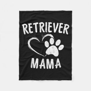 Cobertor De Velo Presente da Mamãe Retriever Cachorro Preto Dourado