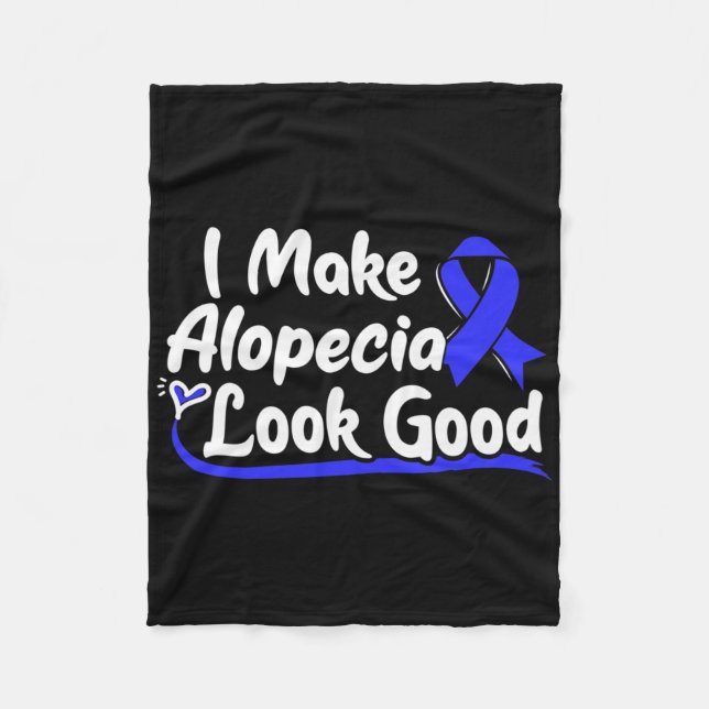 Cobertor De Velo Presente de Alopecia Areata - Conscientização da P (Frente)