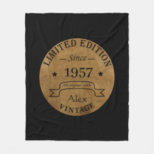 Cobertor De Velo presente de aniversário de 65 anos personalizado