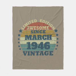 Cobertor De Velo presente de aniversário de vintage personalizado