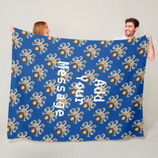 Cobertor De Velo Presente de Aniversário do Octopus de Mensagem Per