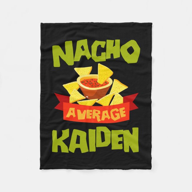 Cobertor De Velo Presente de aniversário engraçado nome kaiden médi (Frente)
