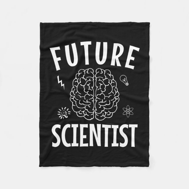 Cobertor De Velo Presente de aniversário | Futuro cientista (Frente)