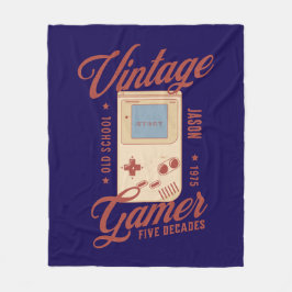 Cobertor De Velo Presente de aniversário personalizado do jogador d