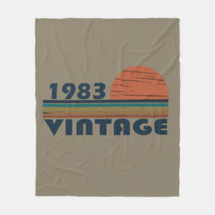 Cobertor De Velo Presente de aniversário vintage 1983