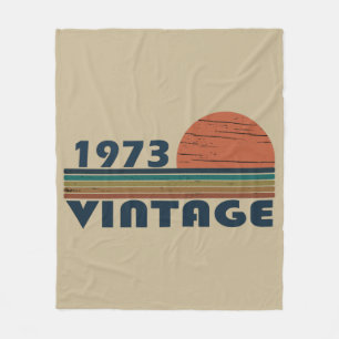 Cobertor De Velo Presente de aniversário vintage nascido em 1973