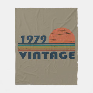Cobertor De Velo Presente de aniversário vintage nascido em 1979