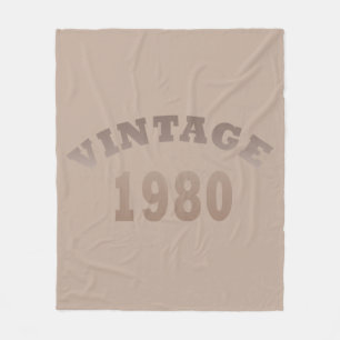 Cobertor De Velo Presente de aniversário vintage nascido em 1980