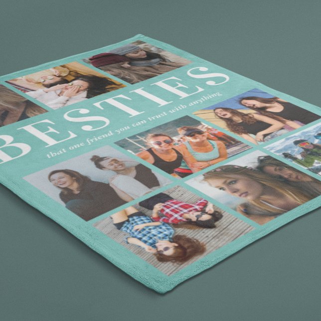 Cobertor De Velo Presente de Bestie Personalizado | Melhor amigo (Criador carregado)