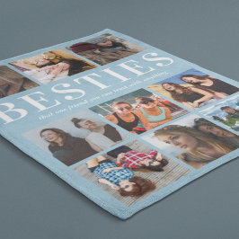 Cobertor De Velo Presente de Besties Moderno | Melhor Amigos Azul