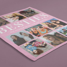 Cobertor De Velo Presente de Besties Moderno | Melhores Amigos Rosa