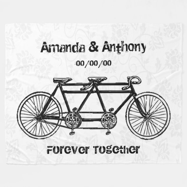 Cobertor De Velo presente de casamento personalizado (Frente (Horizontal))