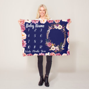 Cobertor De Velo Presente de Chá de fraldas Personalizado para a Et