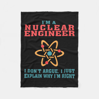 Cobertor De Velo Presente de Citação Divertida de Engenheiro Nuclea