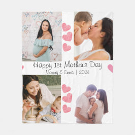 Cobertor De Velo Presente de colagem Fotográfica do primeiro Dia de