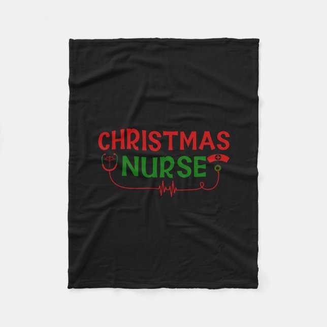 Cobertor De Velo Presente de Enfermeira | Enfermeira de Natal (Frente)