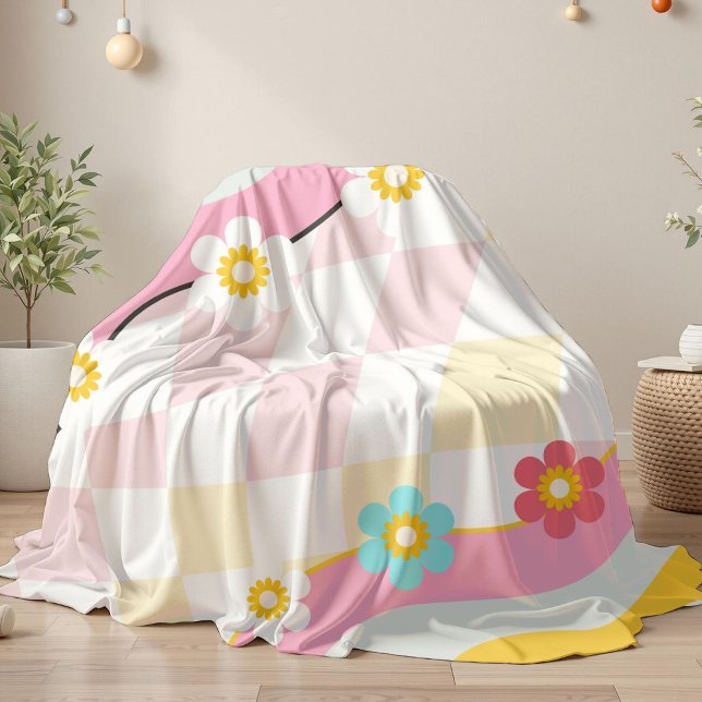 Cobertor De Velo Presente de férias Retro Groovy toalha de praia Da (Criador carregado)