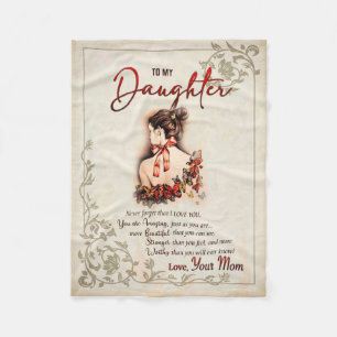 Cobertor De Velo Presente de Filha Carta À Minha Filha Da Mãe