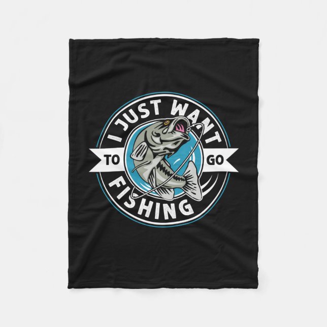 Cobertor De Velo Presente De Fisher Eu Só Quero Ir Pescar (Frente)