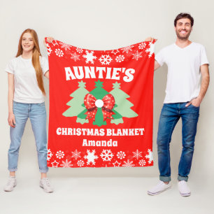 Cobertor De Velo Presente de Natal da tia Personalizada