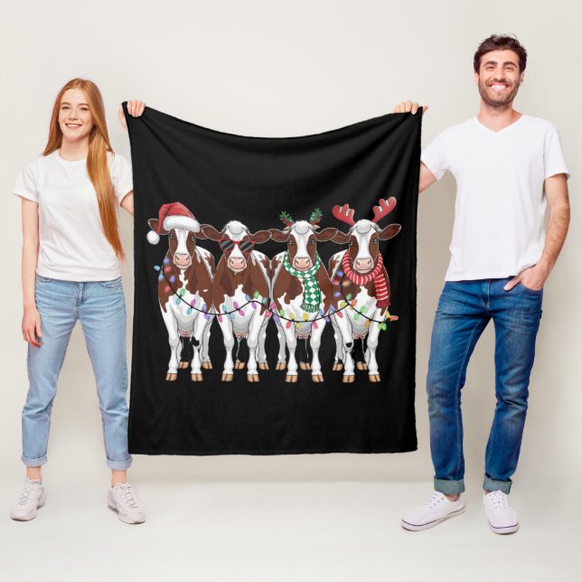 Cobertor De Velo Presente de Natal de Vaca para Amante de Vaca Feri (In Situ)