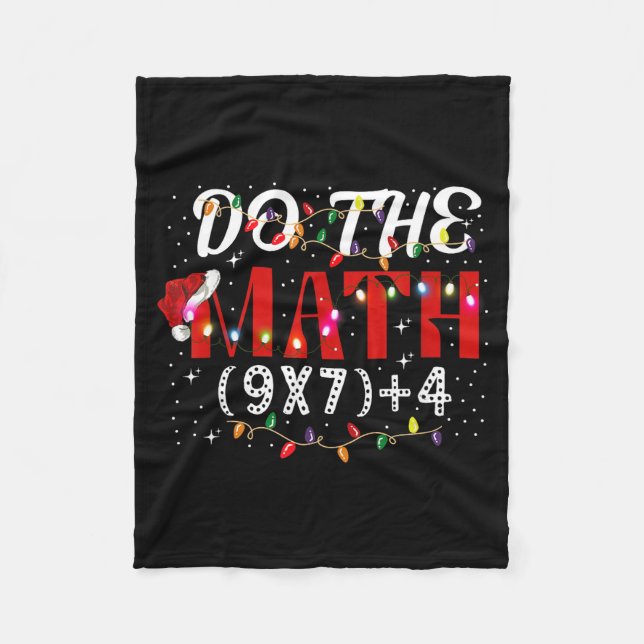 Cobertor De Velo Presente de Natal Divertido Faça a Conta Meme (9x7 (Frente)