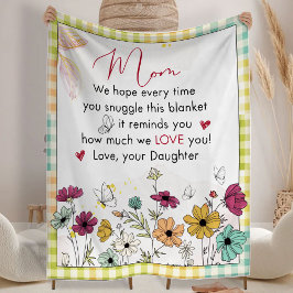 Cobertor De Velo Presente de Natal para a mãe, a temporada de anive