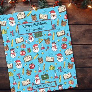 Cobertor De Velo Presente De Natal Para Professora Com Ano