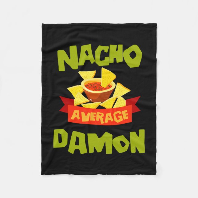 Cobertor De Velo Presente de nome de aniversário engraçado Nacho av (Frente)