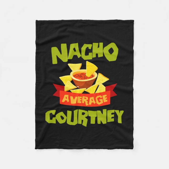 Cobertor De Velo Presente de nome de aniversário engraçado Nacho av (Frente)