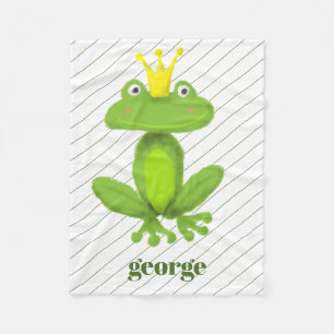 Cobertor De Velo Presente de Nome Personalizado da Coroa Dourada do