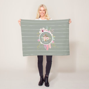 Cobertor De Velo Presente de Nun Ordination - Cruz Floral Personali