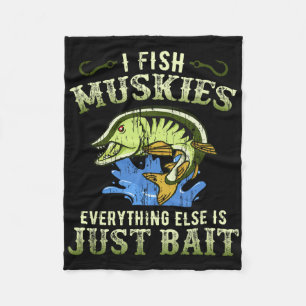 Cobertor De Velo Presente de Pesca de Muskulo Camisa Muskie 