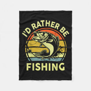 Cobertor De Velo Presente de Pesca Eu Preferiria Estar Pescando B P