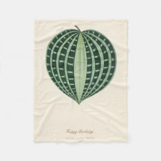 Cobertor De Velo Presente de planta de aniversário personalizada