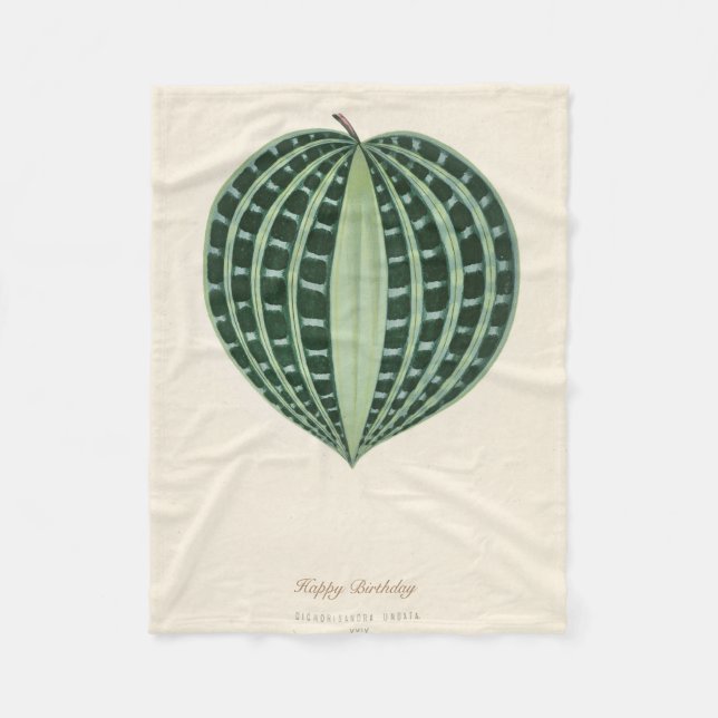 Cobertor De Velo Presente de planta de aniversário personalizada (Frente)