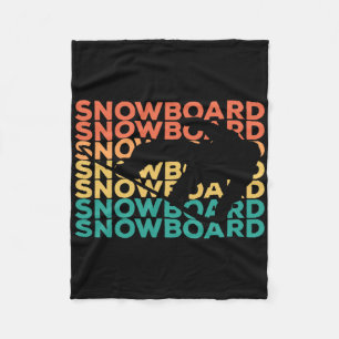 Cobertor De Velo Presente De Snowboard Da Retro Vintage Para Snowbo