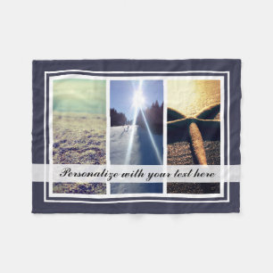 Cobertor De Velo Presente do costume do modelo da colagem da foto