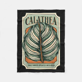 Cobertor De Velo Presente engraçado da Calathea para amante de plan