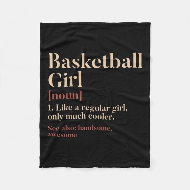 Cobertor De Velo Presente Engraçado De Basketba Na Definição De Men (Frente)