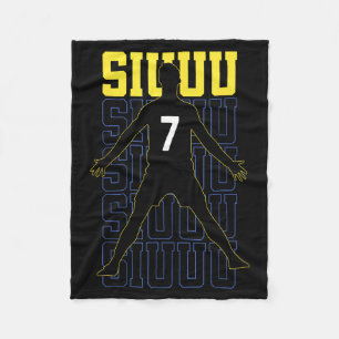 Cobertor De Velo Presente engraçado de futebol Siuuuu para fã de am