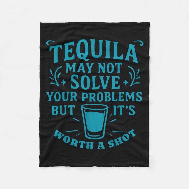Cobertor De Velo Presente Engraçado Tequila Margarita Álcool Cinco  (Frente)