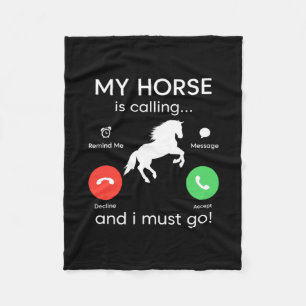 Cobertor De Velo Presente Equestre Meu Cavalo Está Chamando