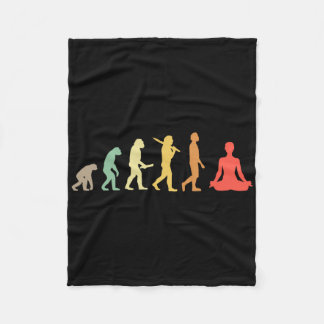 Cobertor De Velo Presente Evolução Yoga Retro Para Yogis E Amantes