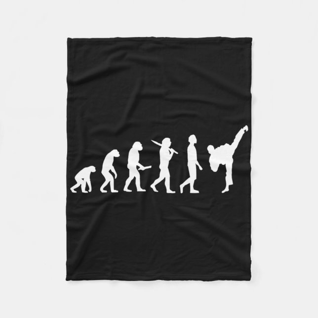 Cobertor De Velo Presente Funny Karate Evolution Para Artistas Marc (Frente)